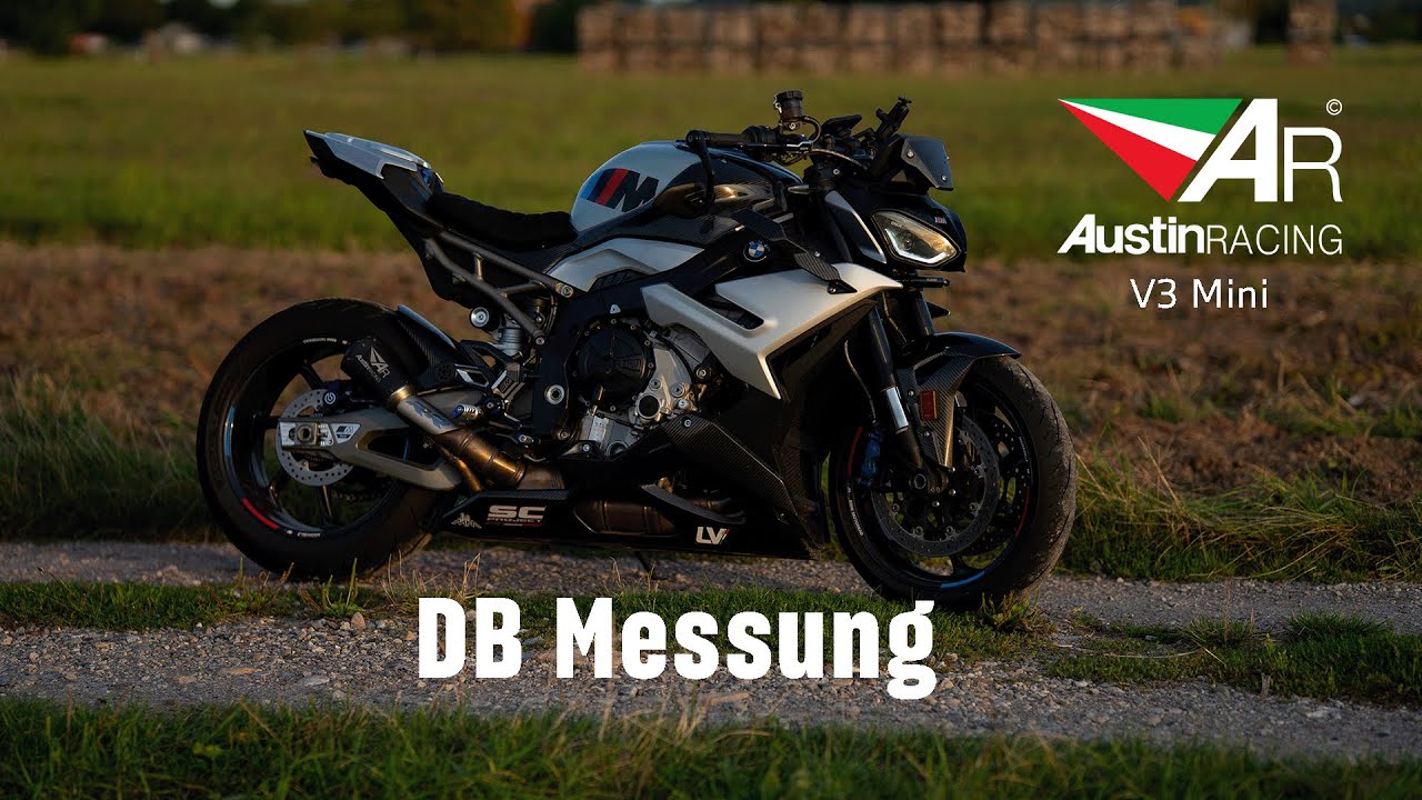 Austin Racing V3 Mini DB Messung und Sound auf der BMW M1000R 2025
