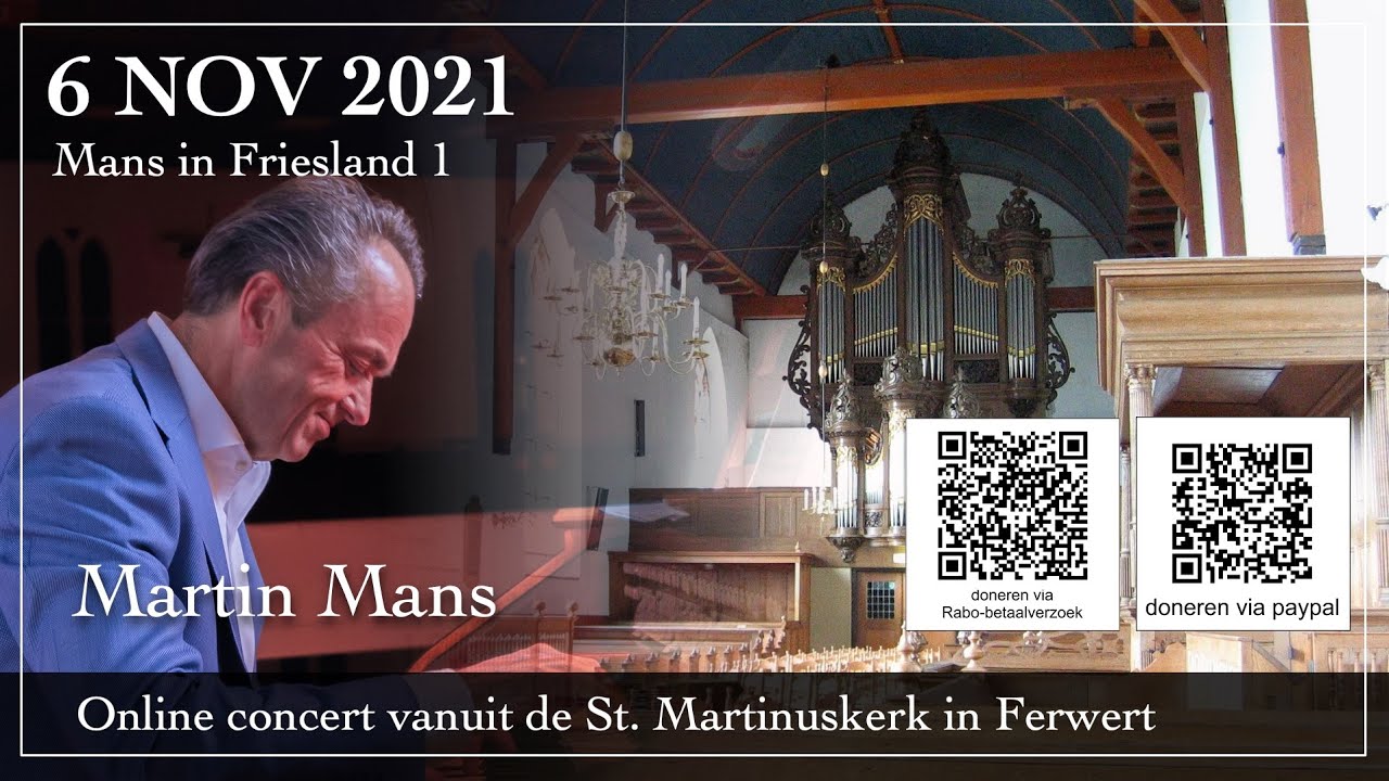 Mans in Friesland 1 - Martin Mans bespeelt het orgel in Ferwert