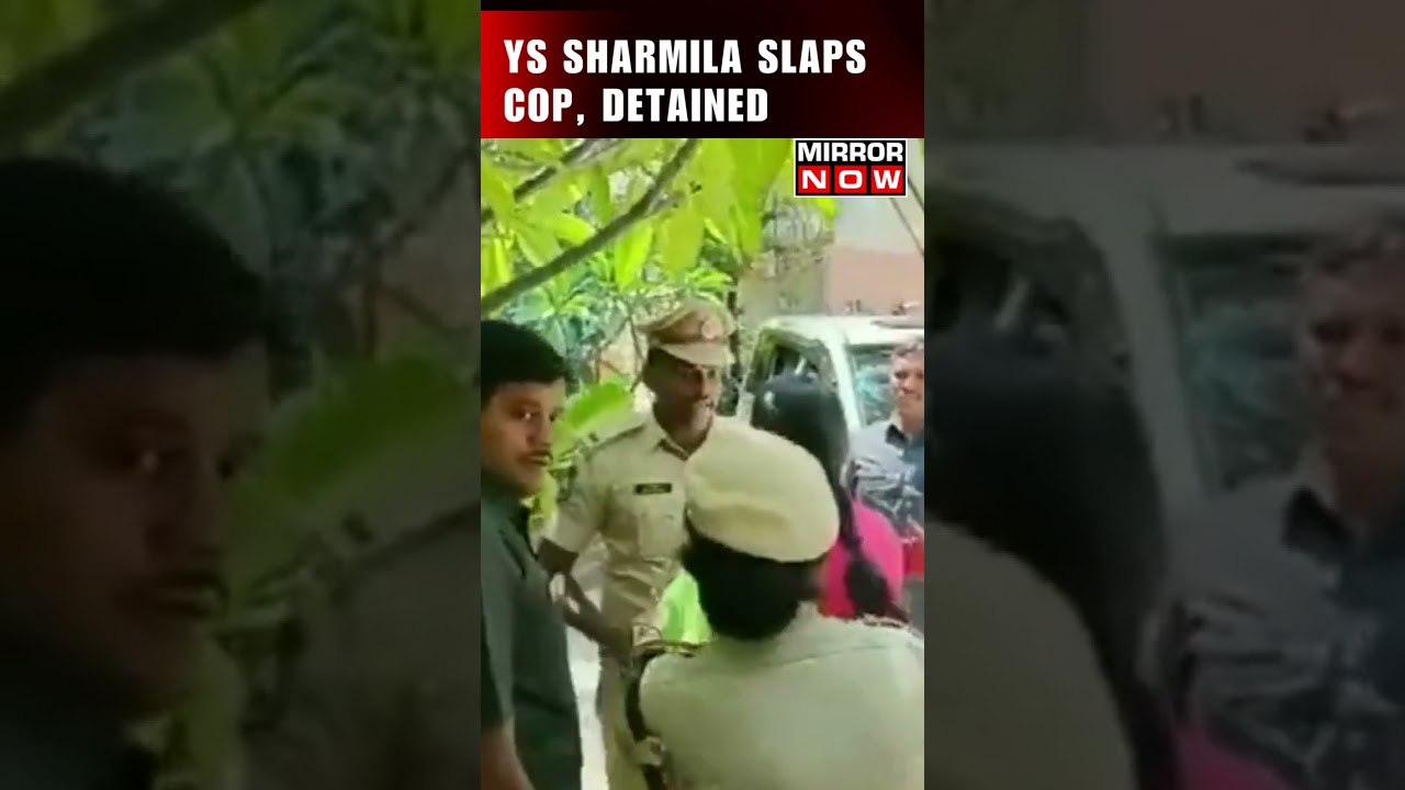 YS Sharmila Slaps Cop | YSR Telangana Party Leader Detained After Manhandling Cops | Viral Video