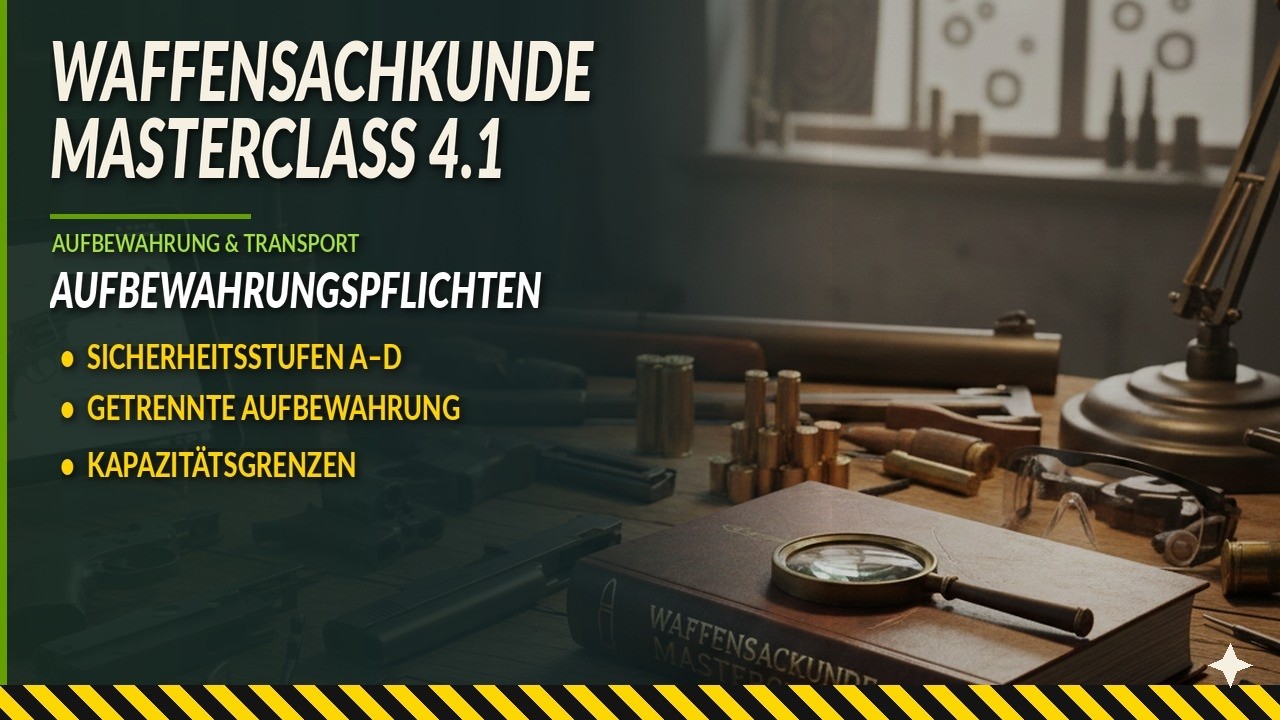Waffensachkunde Masterclass 4.1: Aufbewahrungspflichten und Sicherheitsbehältnisse