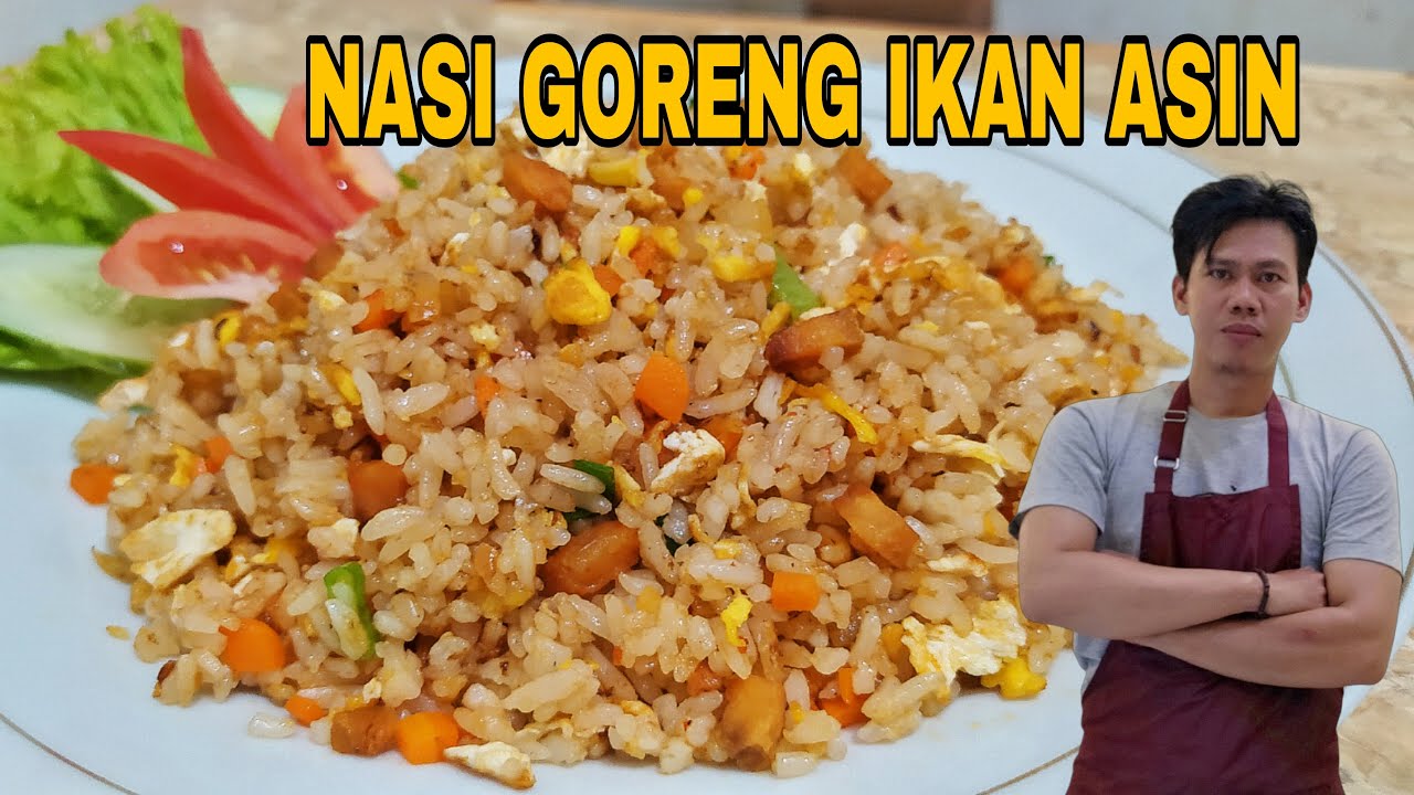Nasi goreng ikan asin, style restaurant | ala nanang kitchen