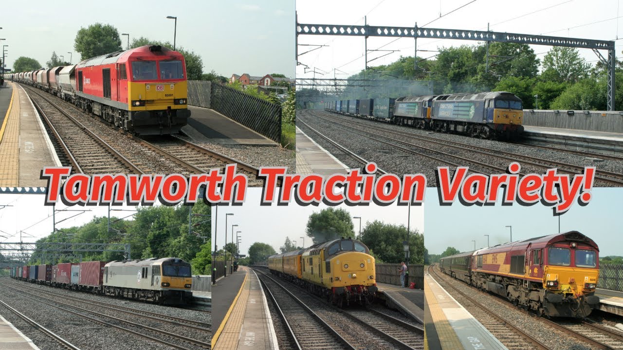 Tamworth Traction Variety! - DB Tugs; DRS & WCR 57's ; Colas 47; GBRf 92 & Much More! - 05.07.2013