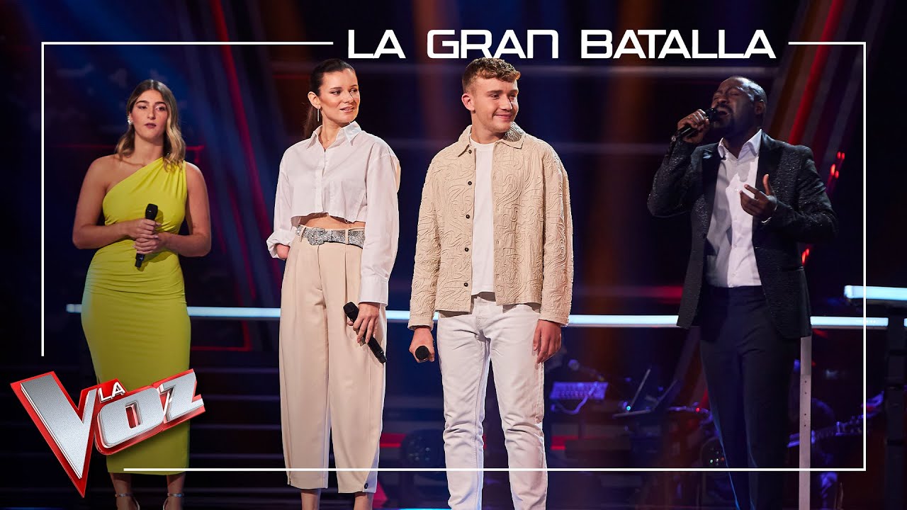 Luis, Diego y Marina y Angie cantan 