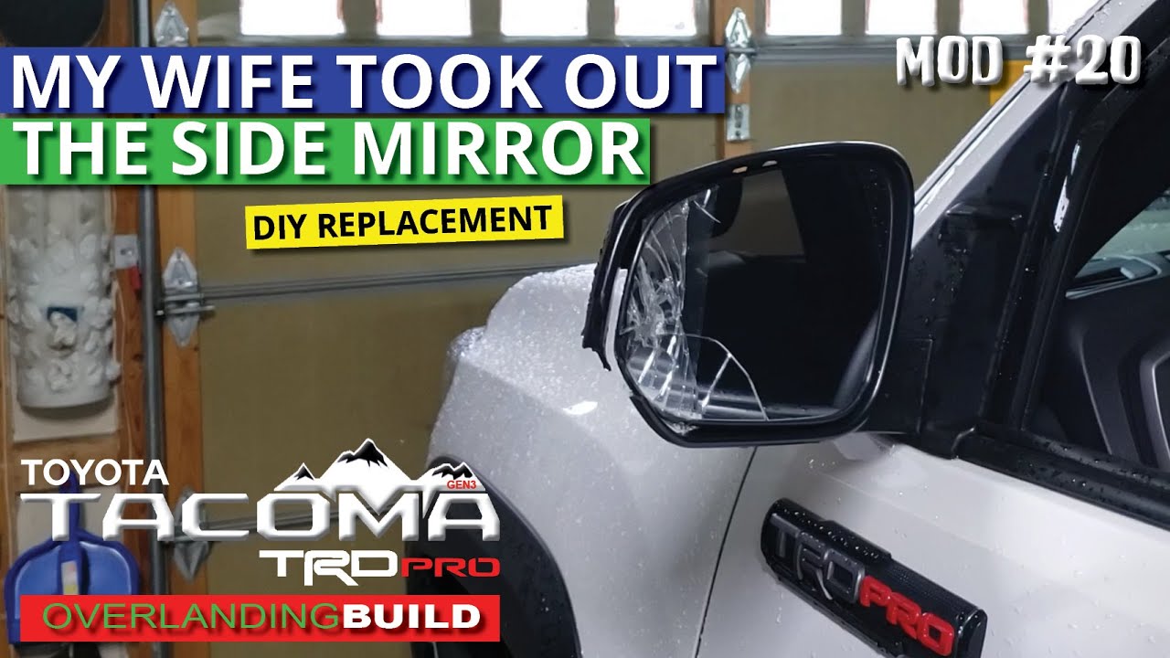 3rd Gen 2016-2021 Toyota Tacoma TRD Pro Side Mirror Replacement DIY Installation Guide, Mod #20