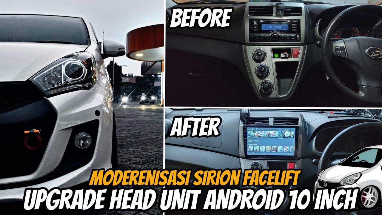 PROSES PEMASANGAN UPGRADE HEAD UNIT ANDROID INTERSYS IDT-1955 10 INCH DI SIRION FACELIFT #SIRIONVLOG