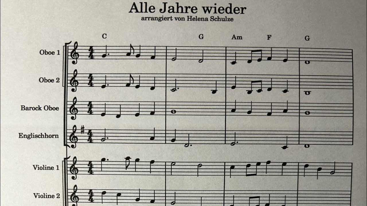 Oboen-Adventskalender 15 Die Oboe im Arrangement 🎶