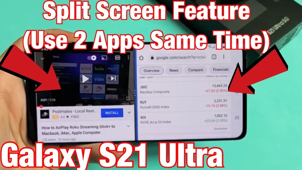 Как использовать разделённый экран | Телефон Galaxy S21 Ultra