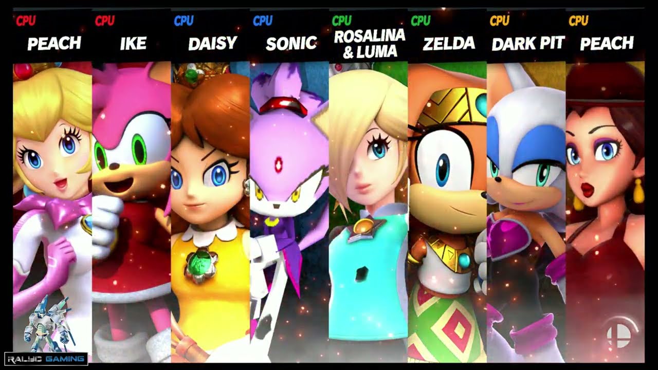 Peach & Amy vs Daisy & Blaze vs Rosalina & Tikal vs Rouge & Pauline