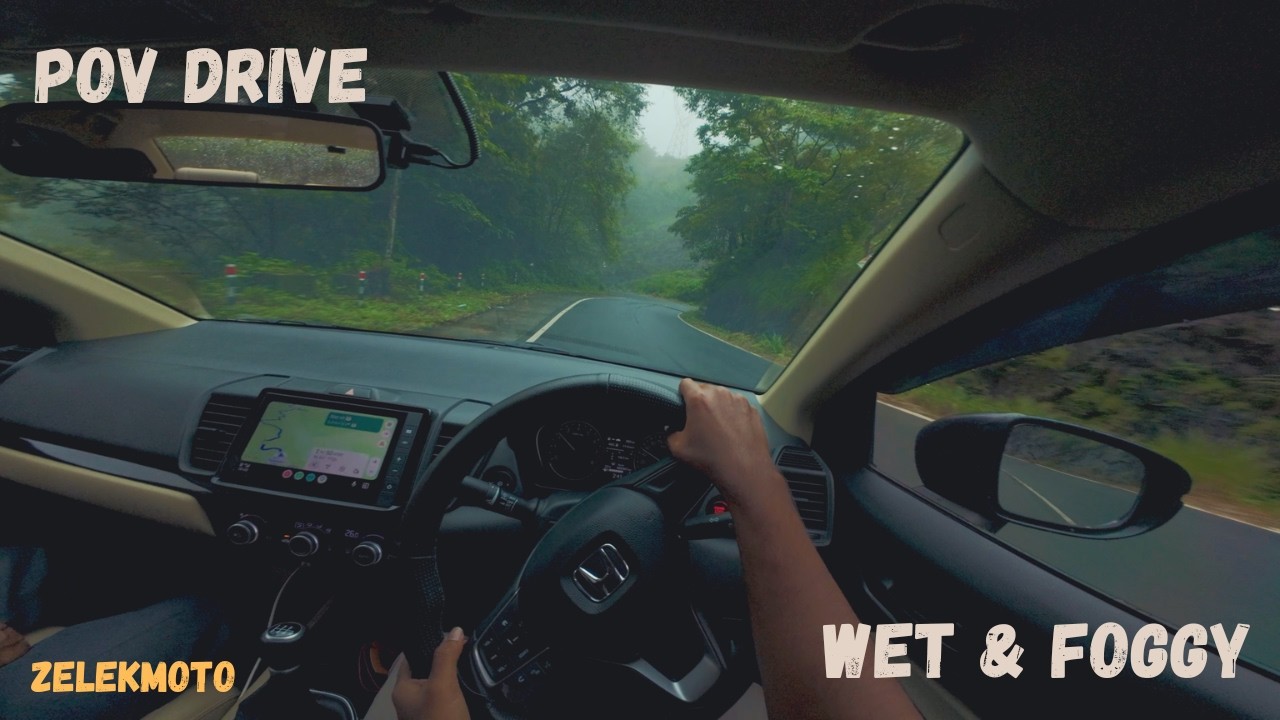 Honda City POV Drive | Idukki | Wet Roads, Fog & Pure Driving through forest | 4k ASMR