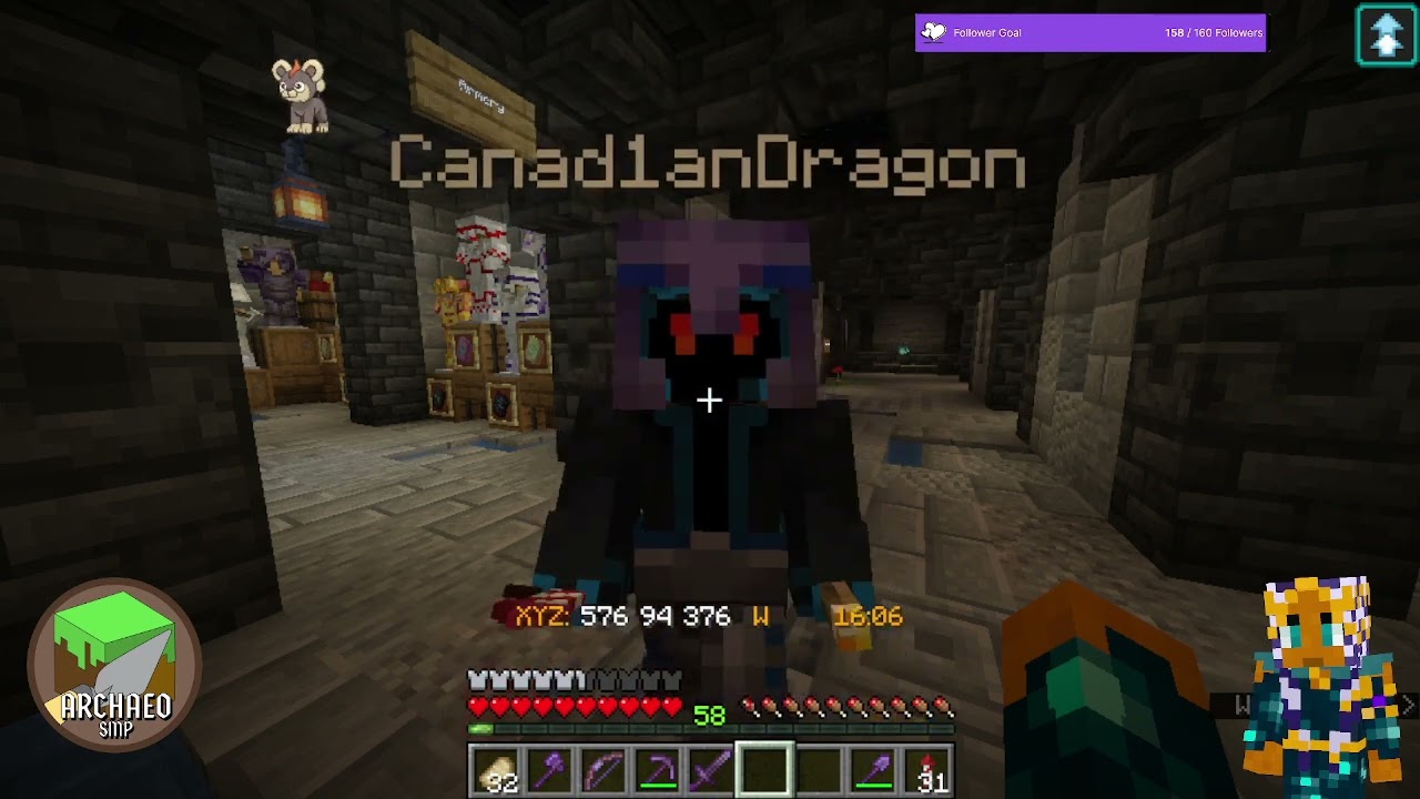 Even death has its place, building a tower w/ @Canad1anDrag0n  on ArchaeoSMP