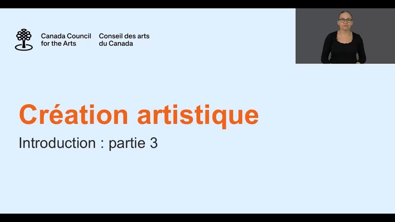 Introduction à Création artistique : Partie 3