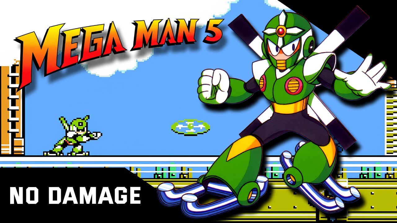 Mega Man 5 - Gyro Man Stage - No Damage, Only Buster
