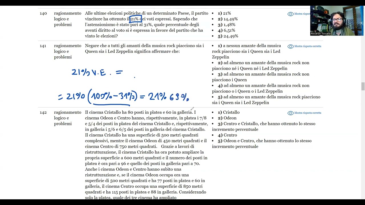Maggio 2024 | Logica n° 140 | Alle ultime elezioni politiche di un determinato Paese, il partito vi…