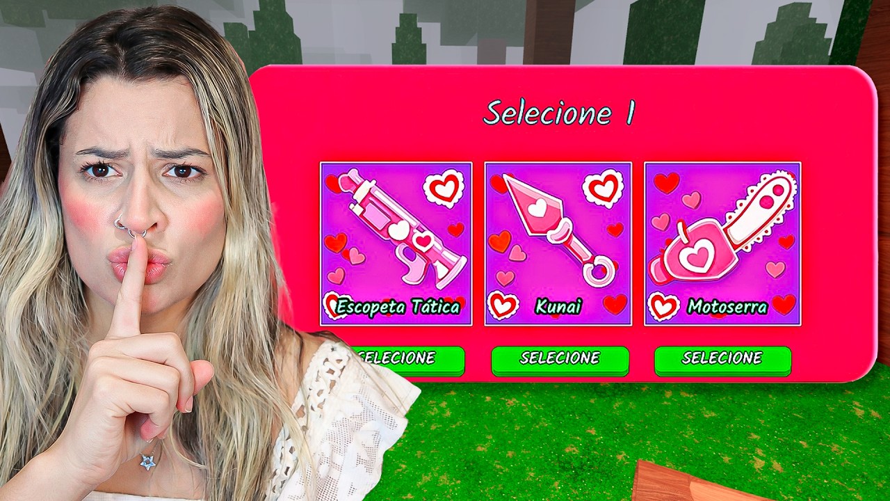 SOBREVIVENDO APENAS COM ITENS DO DIA DOS NAMORADOS em 99 NOITES NA FLORESTA