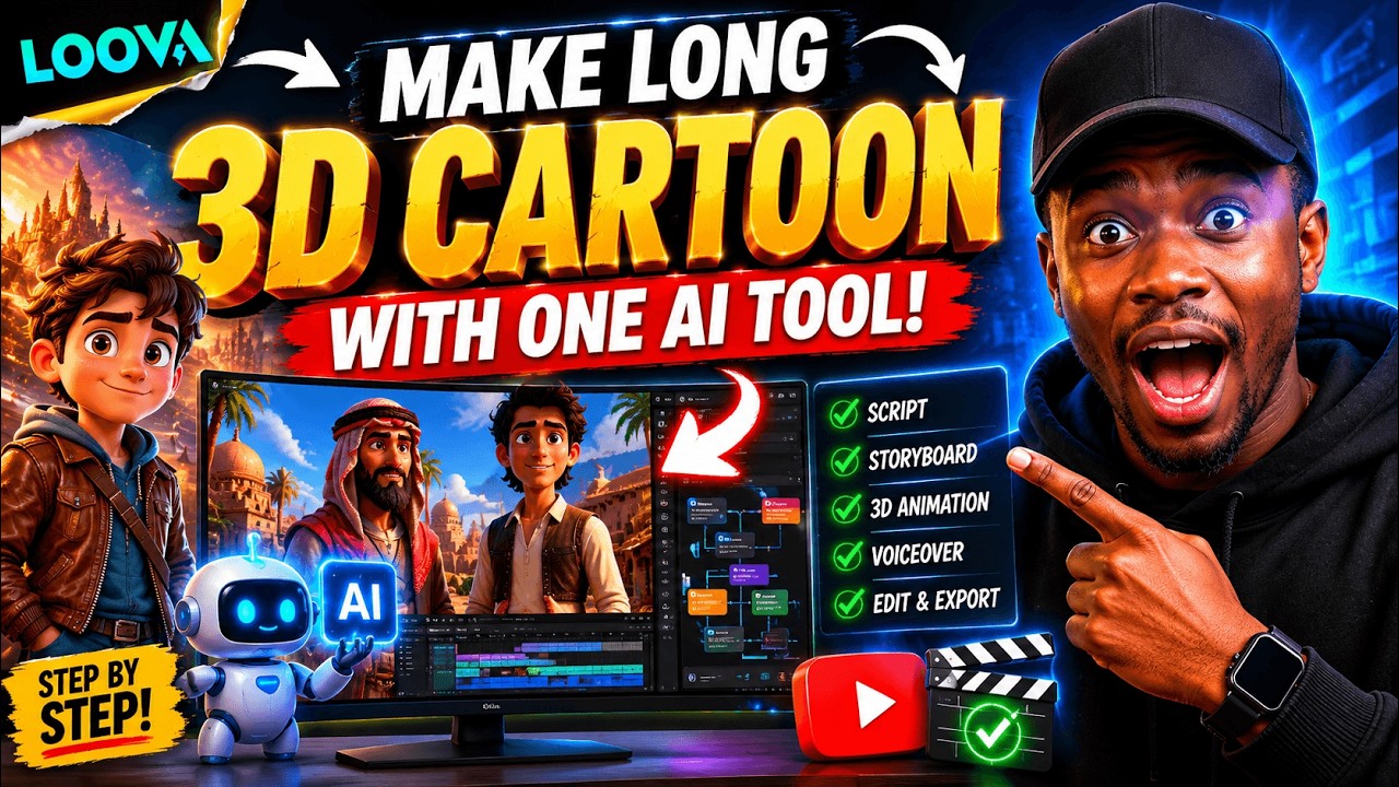 Как создать длинный 3D-мультфильм для YouTube с помощью одной AI-платформы