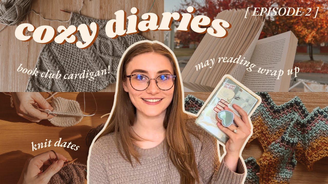 book club cardigan KAL, recent reads, & knit wips ✨ cozy diaries ep. 2