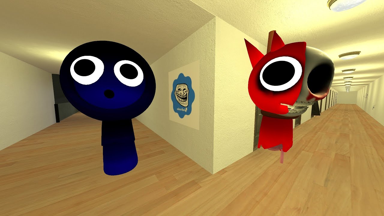 Sprunki Horror Raddy and Blue Nextbot Gmod