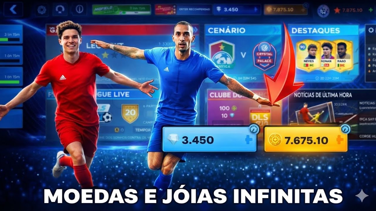 DINHEIRO INFINITO NO DREAM LEAGUE SOCCER 2026  E DIAMANTES INFINITO INCRIVEL 