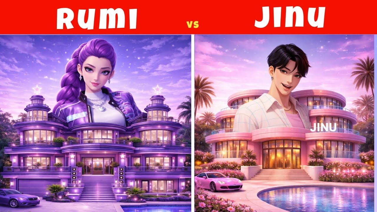Rumi vs jinu hard & cute challenge #mira #jinu #kpopdemonhunters #lisalenaedit 