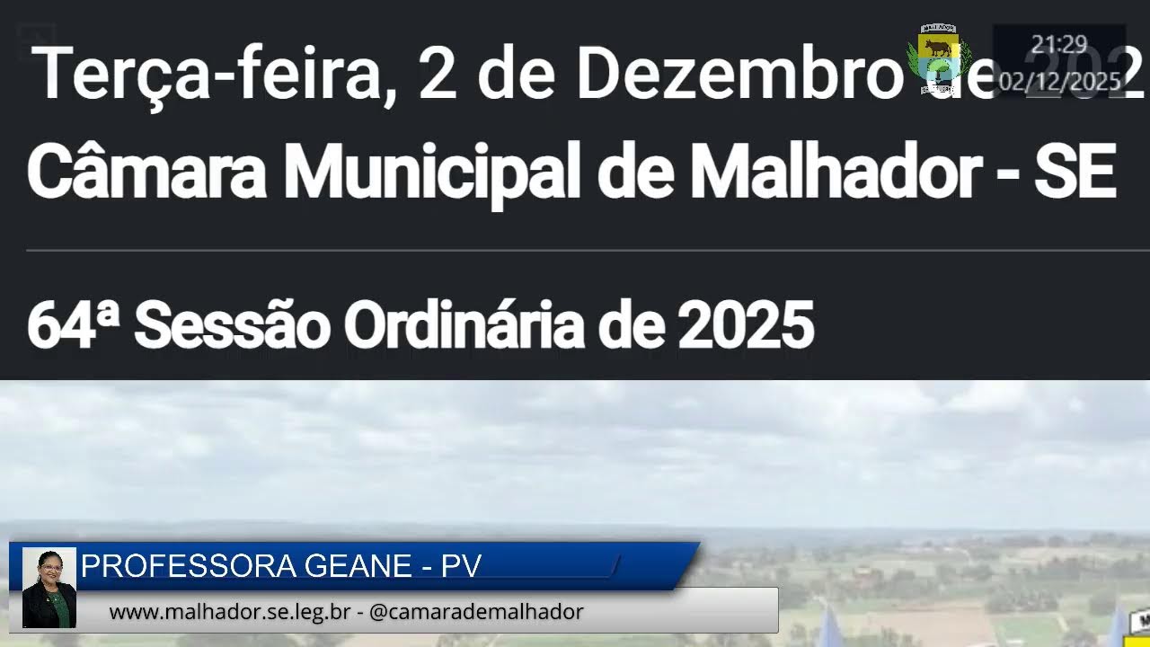64º SESSÃO ORDINÁRIA DE 2025