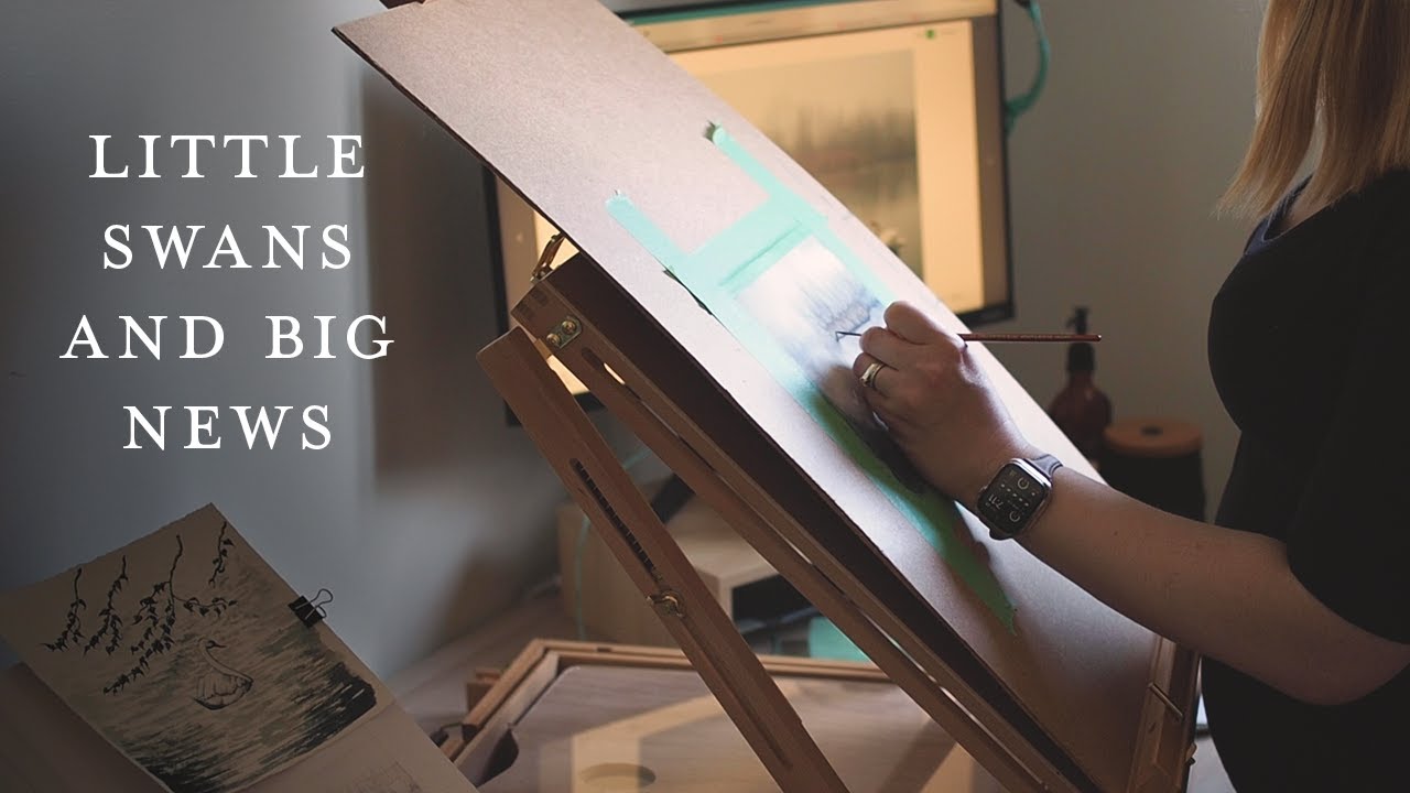 Artist Vlog & Slow Living // Big News & Painting Little Swans // Ep 17