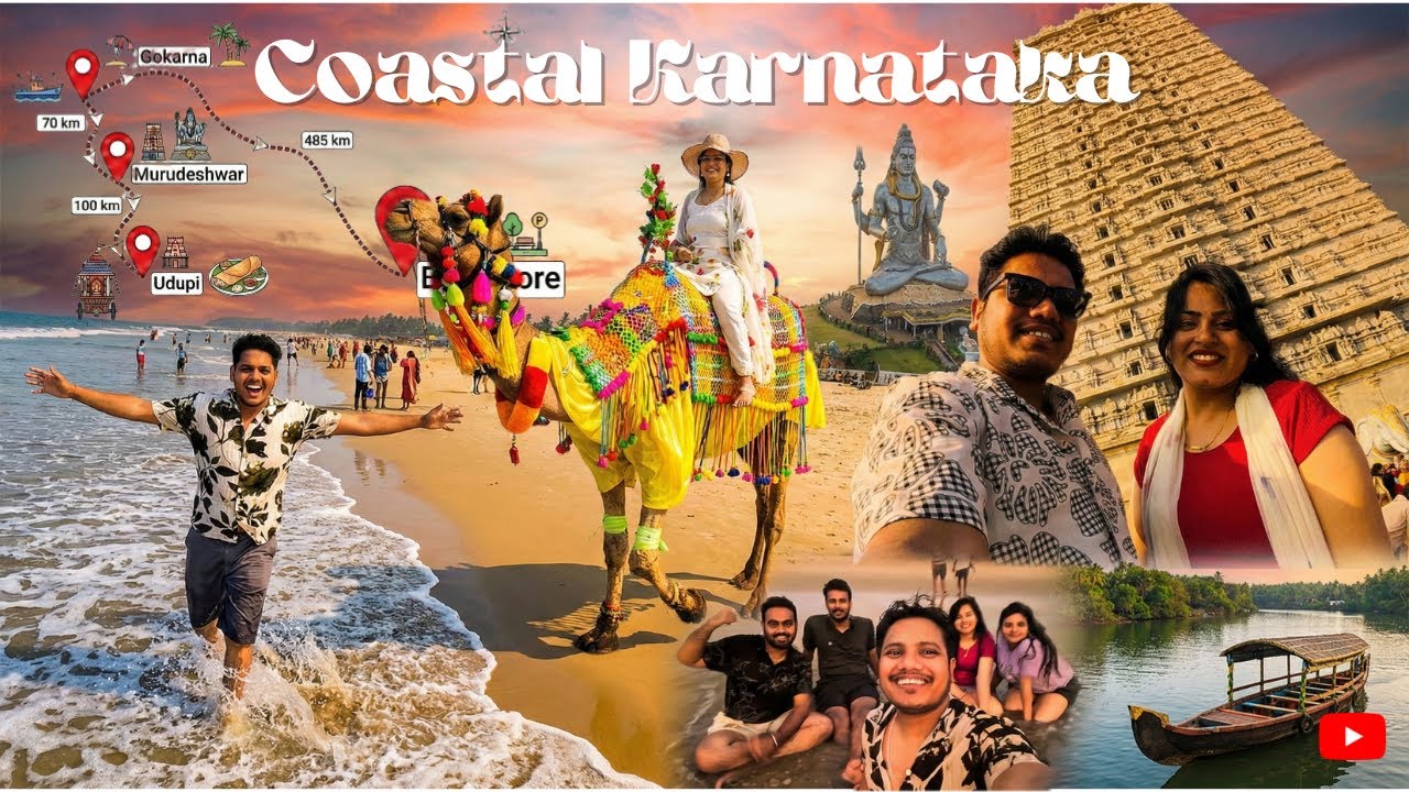 1000 KM 3 Days and Unlimited Fun! | Coastal Karnataka Road Trip: Gokarna, Murudeshwar & Udupi