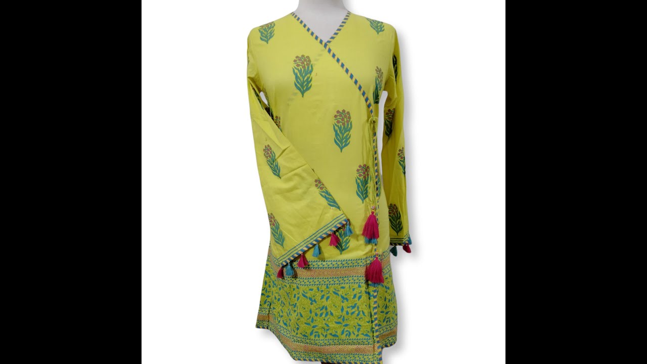 J. LAWN STITCHED BLOCK PRINTED KURTI