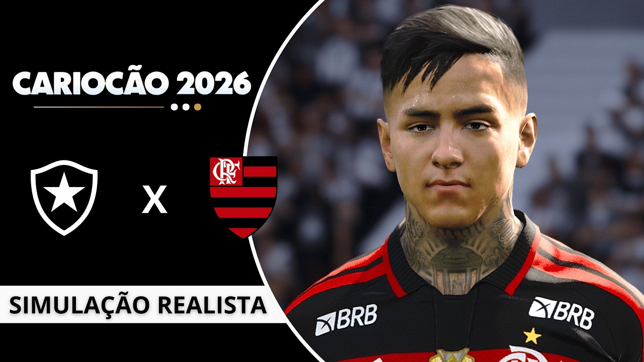 Botafogo vs Flamengo | CARIOCÃO 2026 - Quartas de Final | PES 2026 GOGOZPATCH.