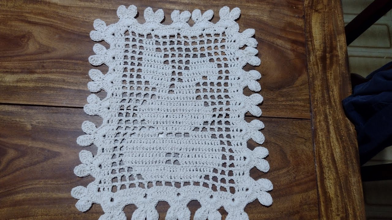 Pano americano ( sousplat) de crochê para a páscoa