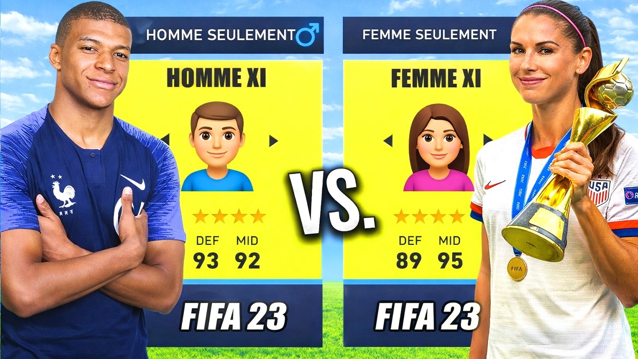 HOMME VS FEMME sur FIFA 23 🤣