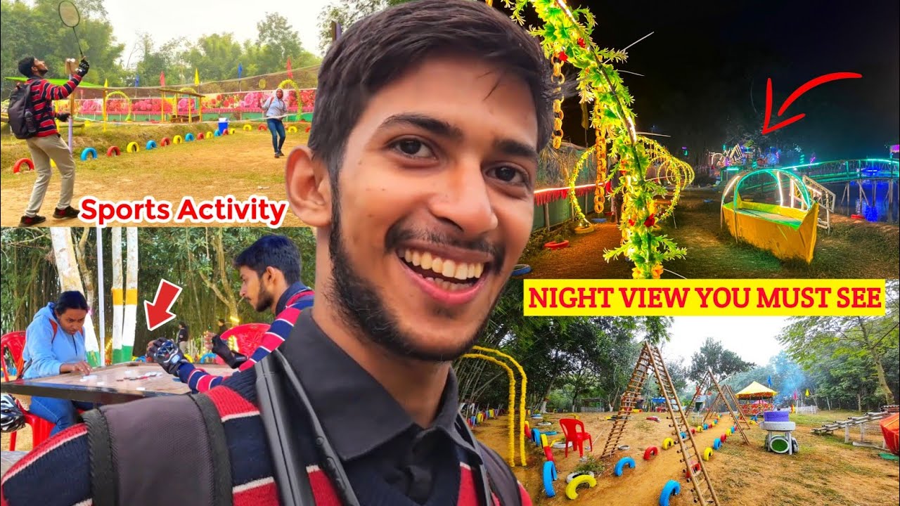 Stunning Night View of Gramer Bari Resort | Best Village Resort in Agartala.