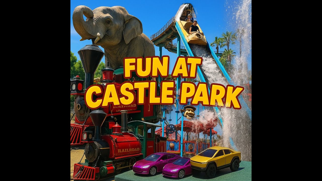 Ultimate Family Day at Castle Park! 🚂💦 Water Fun, Rides & Mini Cars Adventure!