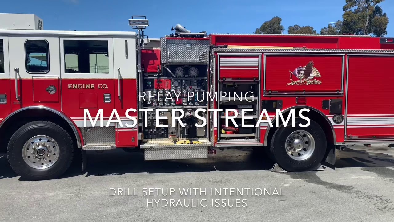 Master stream and relay pumping drill setup