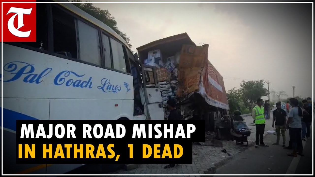 Major road mishap in Hathras as bus collides with truck; 1 dead, over 12 injured; rescue op on