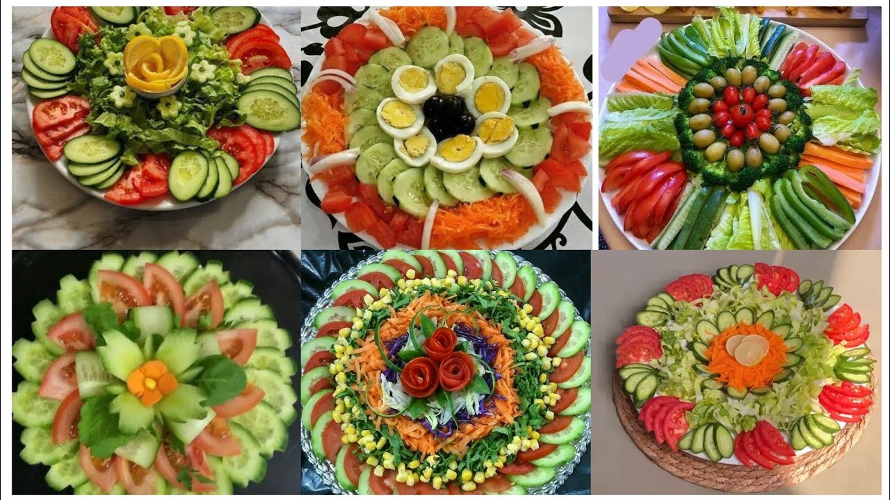 Tasty and healthy salad decorations ideas/beautiful salad design#viral #2025 #salad 