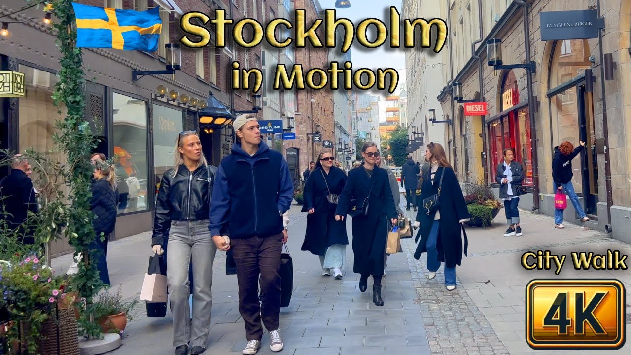Sweden: Stockholm in Motion | 4K City Walk