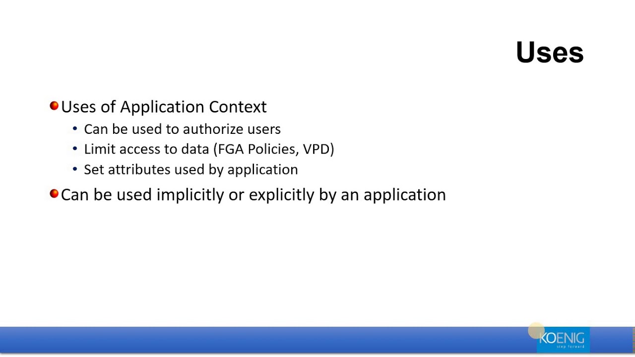 Oracle application context Explained
