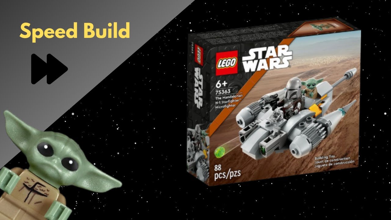 (Speed Build) Lego Star Wars: Mandalorian N1 Starfighter Microfighter 75363!  Speed Build/Overview