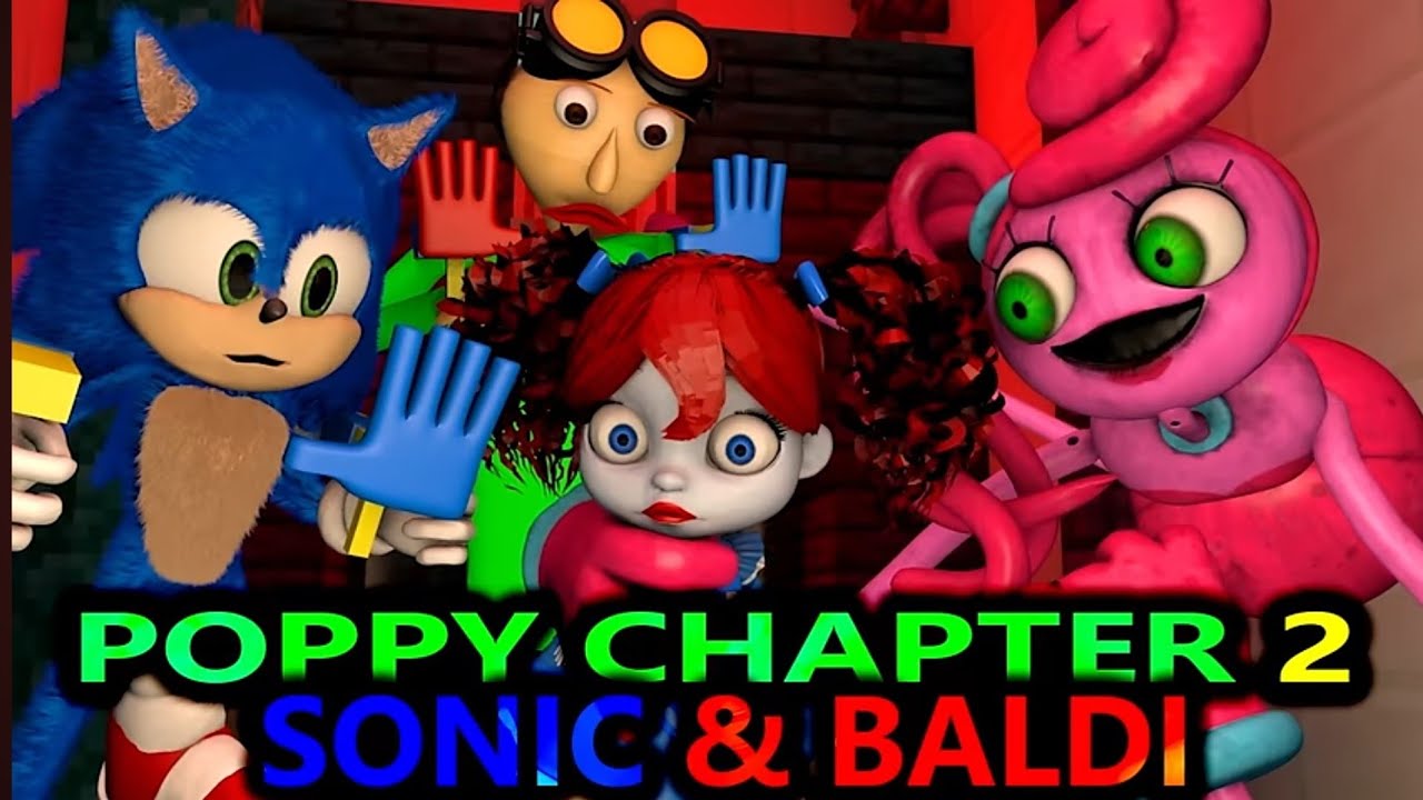 OMG POPPY reaction to new poppy playtime chapter 2 vs sonic and baldi