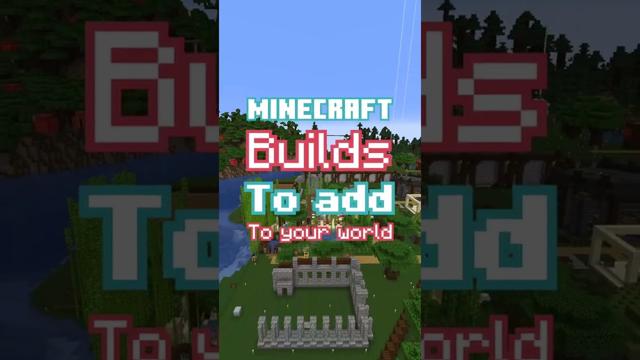Fun Town Building Ideas to add to your minecraft world! #minecraft #minecraftbuilding #shorts