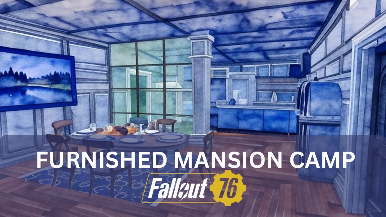 Fallout 76 | HUGE mansion fully decorated (and expanded)! 