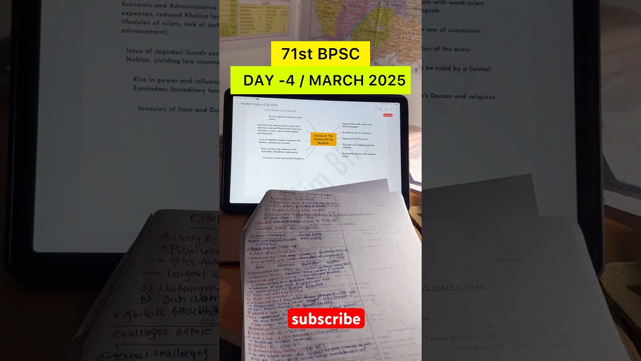 71ST BPSC | DAY 4 - 71ST BPSC PREPARATION |  MINI STUDY VLOG | BPSC #71stbpsc #bpsc #ssc  #upsc