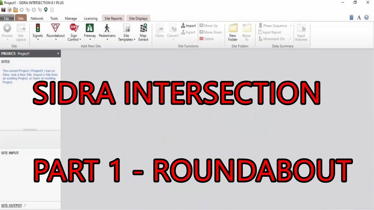 SIDRA INTERSECTION TUTORIAL PART 1 ROUNDABOUTS