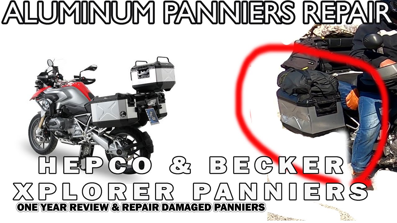 How to REPAIR ALUMINUM PANNIERS - Hepco & Becker XPLORER review