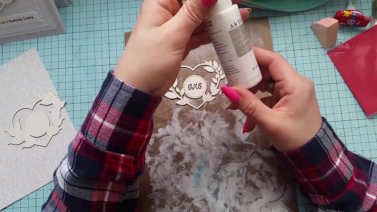 ZAPROSZENIE KOMUNIJNE #2 TUTORIAL, FABRYKA WENY, LEMONCRAFT, SCRAPBOOKING, DIY