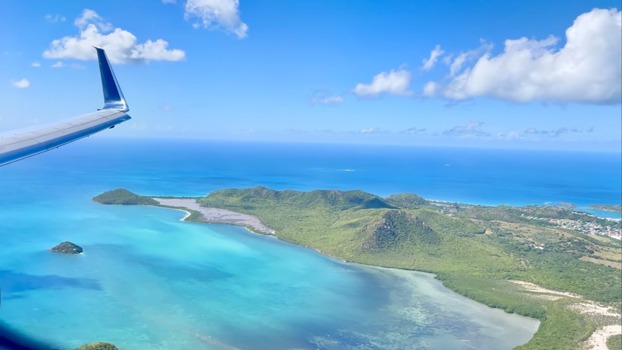 Landing in St John’s, Antigua and Barbuda | Delta Airlines 737-900ER