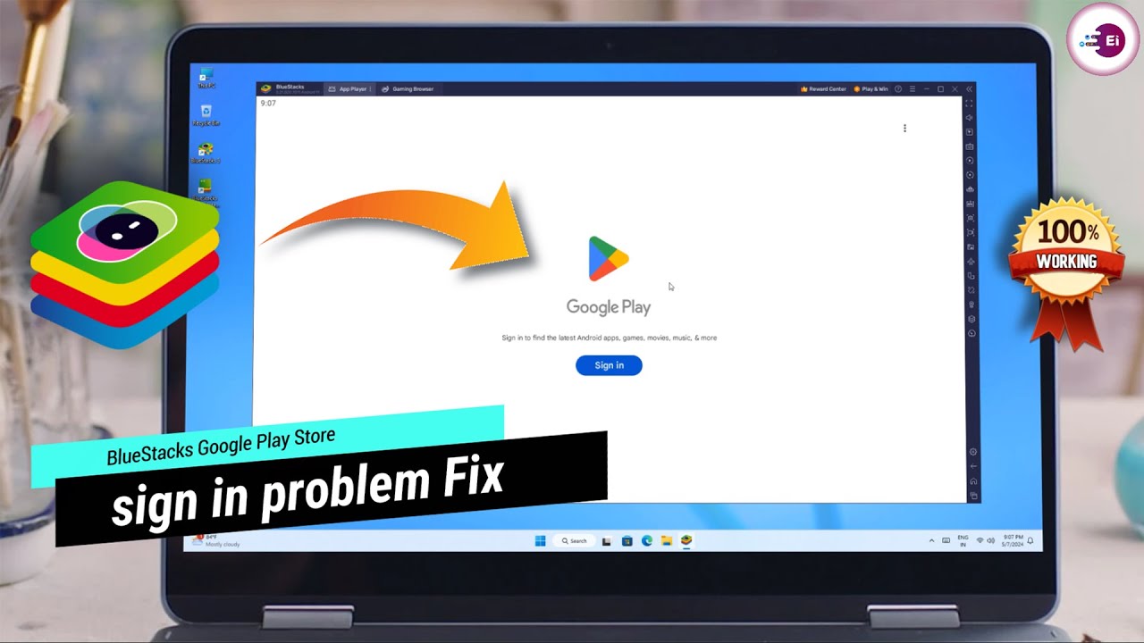 Исправление проблемы входа в Google Play Store в Bluestacks (2025)