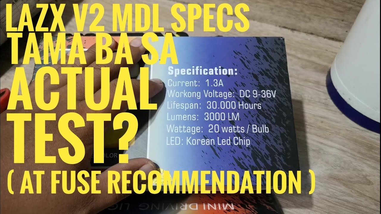 Lazx V2 Mini driving light actual Test vs Specs