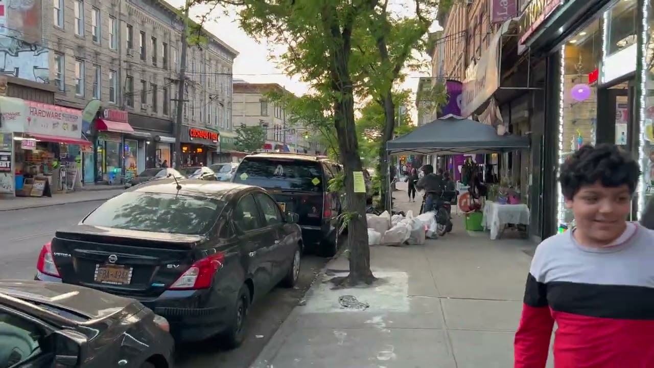4K Ridgewood Queens New York Walking Tour - May 10 - A Walk From Day To Night