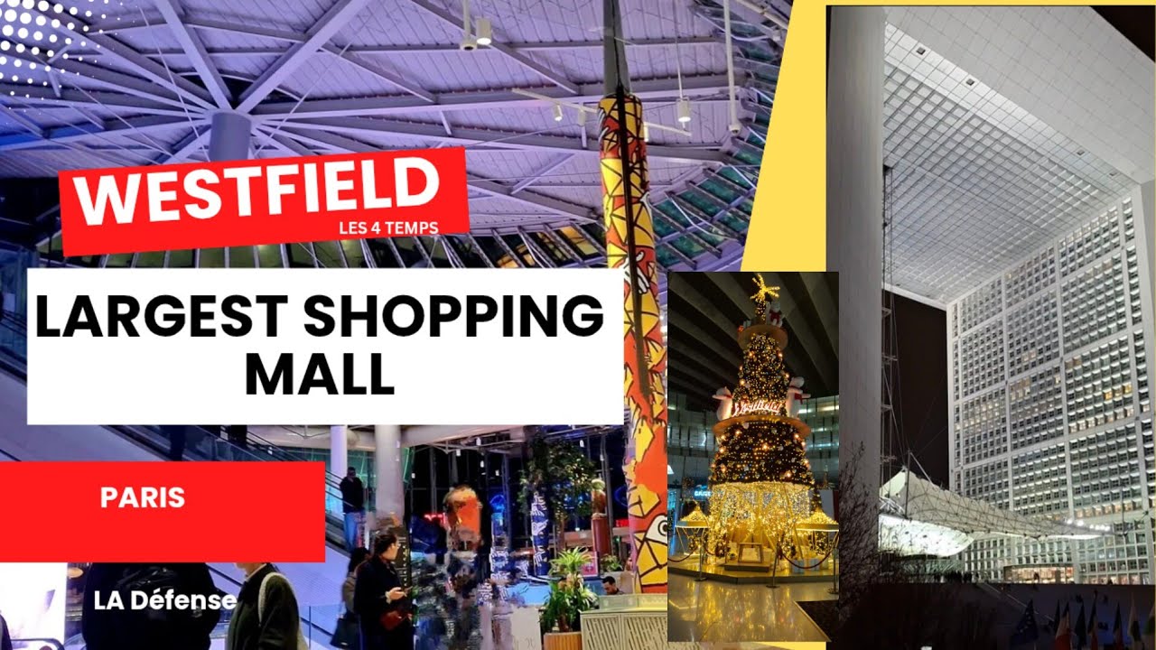 Westfield les 4 Temps Shopping Mall | la Défense Paris France  Noël |Christmas4k